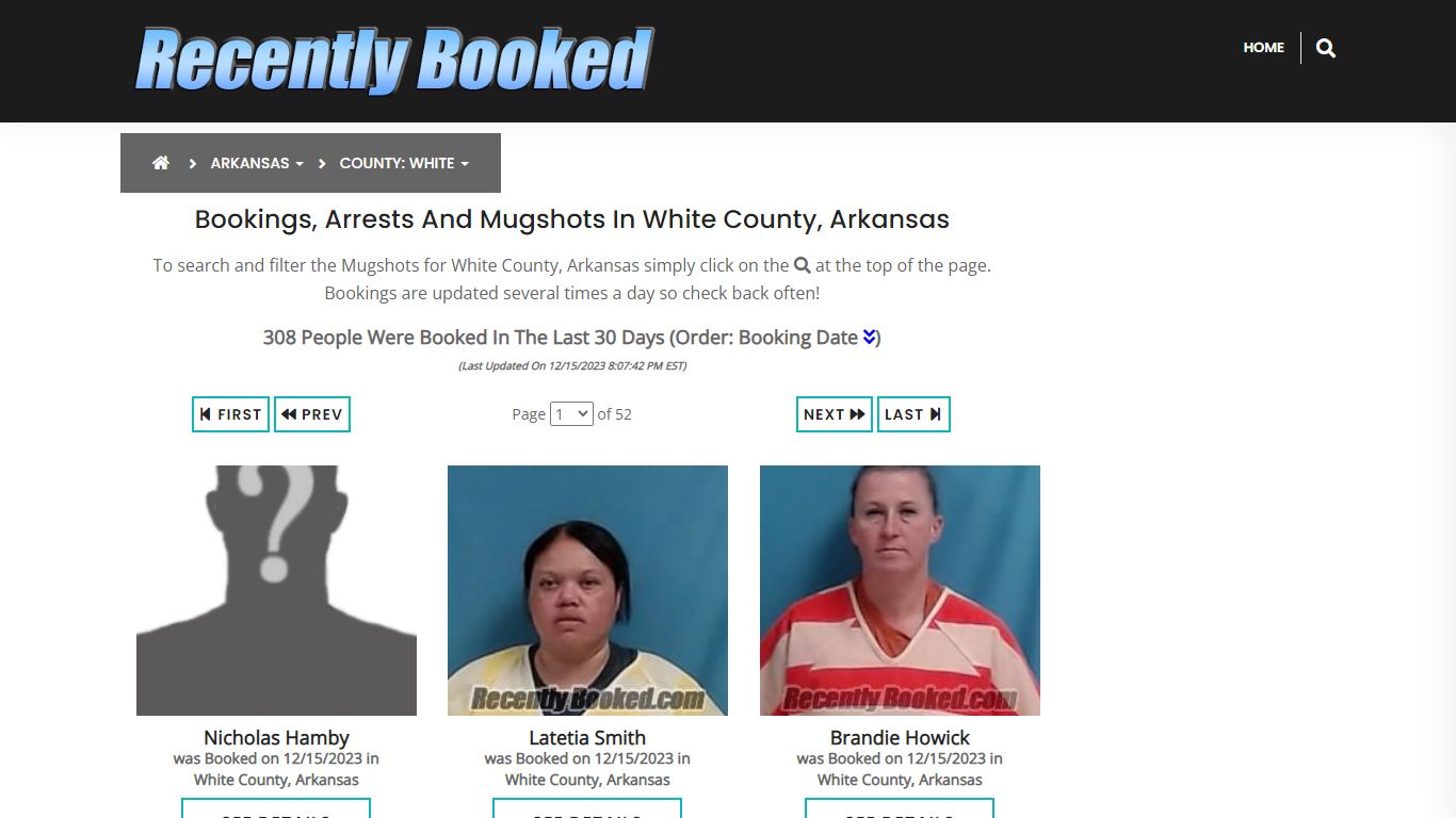 Recent bookings, Arrests, Mugshots in White County, Arkansas